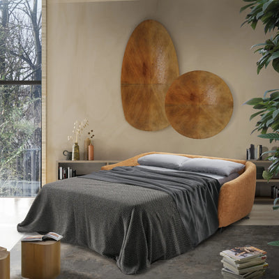Iside divano letto aperto con materasso