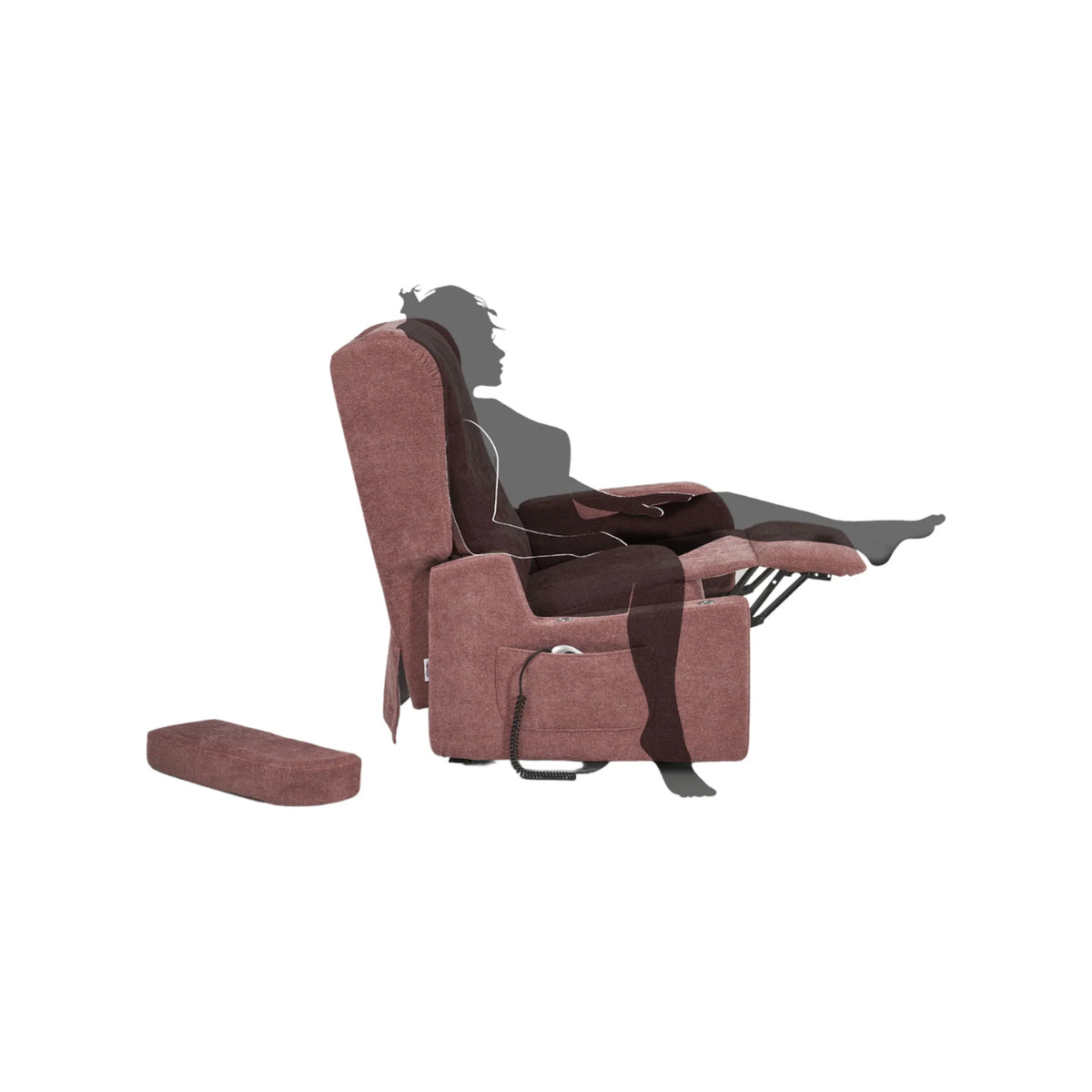 Coppia di braccioli a baionetta - Optional poltrone relax